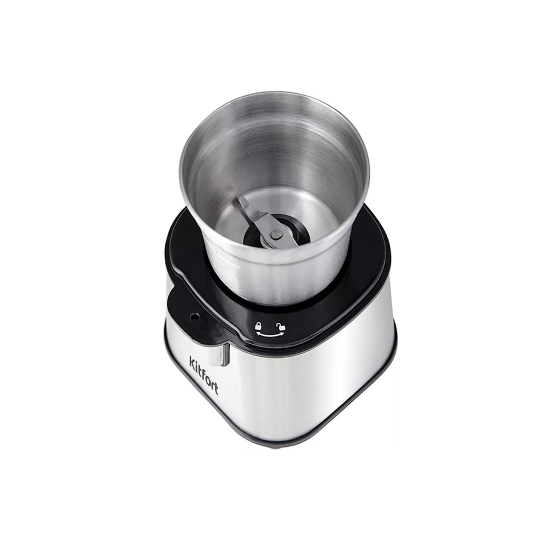 Кофемолка, Kitfort, КТ-1315, Ножевая, Мощность 180 Вт, Ёмкость резервуара 60 г, 1 степень помола, Длина шнура 0.81 м, Стальной