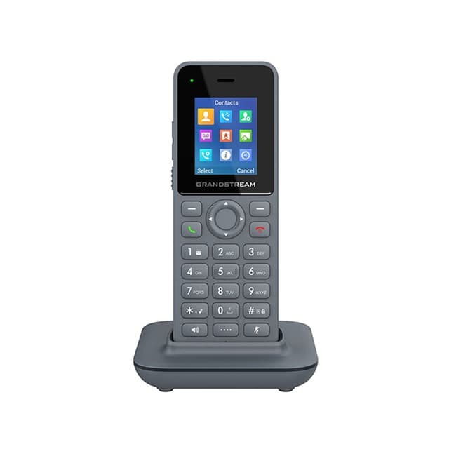 DECT IP телефон, Grandstream, DP725, 20 учетных записей SIP, 20 линий, ЖК-дисплей 128x160 (1,8"), литий-ионный аккумулятор 1500 мАч, блок питания USB-C 5V/1A