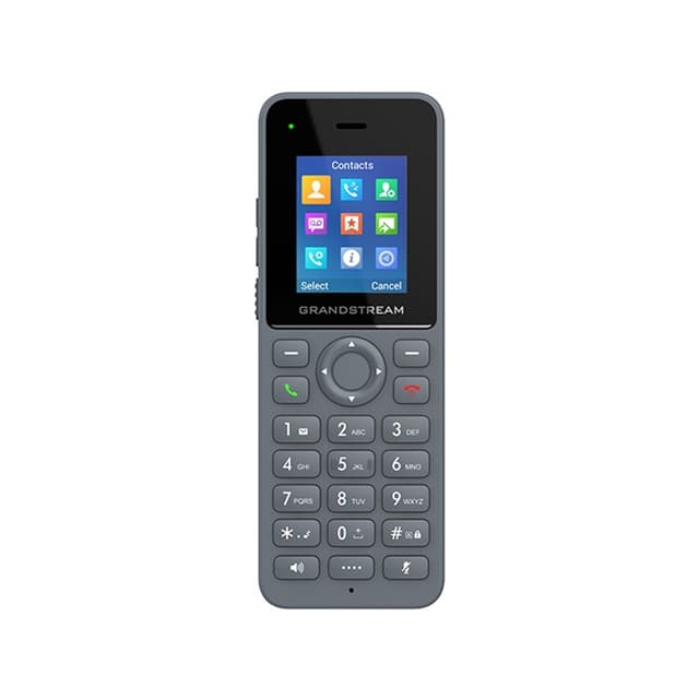 DECT IP телефон, Grandstream, DP725, 20 учетных записей SIP, 20 линий, ЖК-дисплей 128x160 (1,8"), литий-ионный аккумулятор 1500 мАч, блок питания USB-C 5V/1A