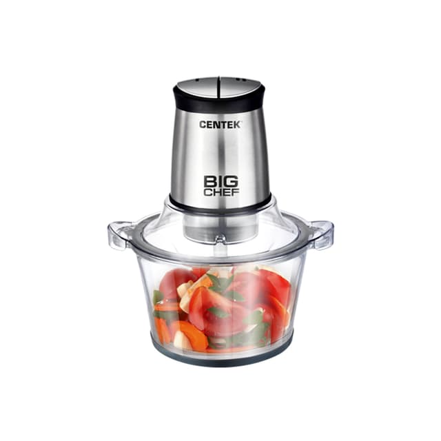 Измельчитель, Centek, CT-1394, 600Вт, 2 скорости, Стеклянная чаша, 1.5л, Разборные ножи, Сталь