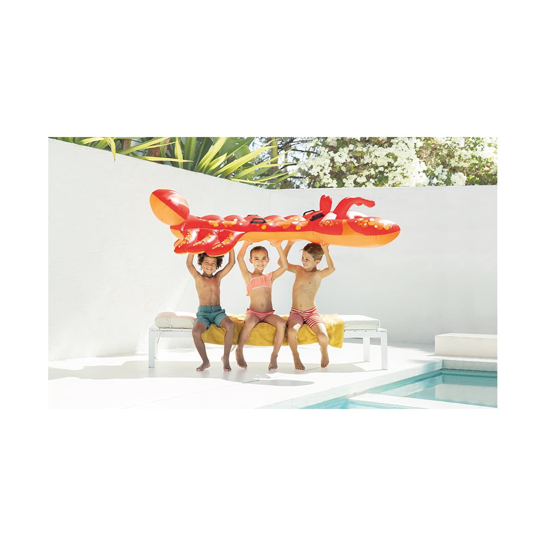 Надувная игрушка для катания верхом Лобстер (Giant Lobster) 213 х 137 см, INTEX, 57528NP, Винил, 6+, Красный, Цветная коробка