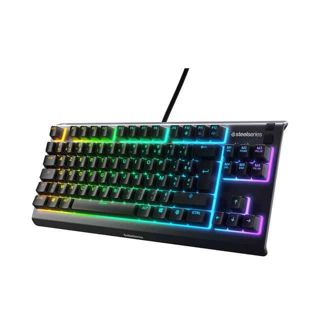 Клавиатура, Steelseries, Apex 3 TKL US, 64831, Игровая, Мембранные клавиши, IP32, USB, Подсветка RGB, Анг/Рус, Чёрный