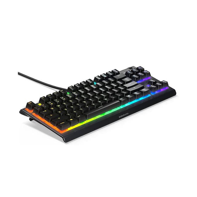 Клавиатура, Steelseries, Apex 3 TKL US, 64831, Игровая, Мембранные клавиши, IP32, USB, Подсветка RGB, Анг/Рус, Чёрный