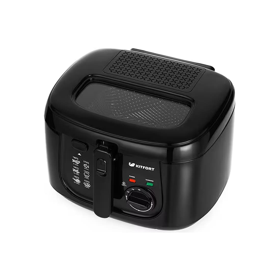 Фритюрница, Kitfort, КТ-2018, Объем чаши 2.5 л, 3 температурных режима, Длина шнура 0.69 м, Мощность 1800 Вт, Черный