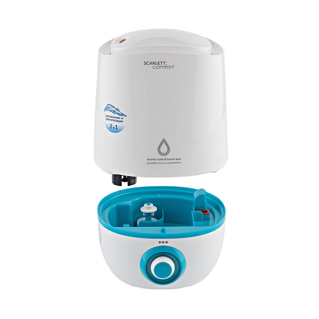 Увлажнитель, Scarlett, SC-AH986M16, Объем 2.3 л, Управление механическое, Площадь 30 м, Расход воды максимальный 300 мл/ч, Автоматическое отключение