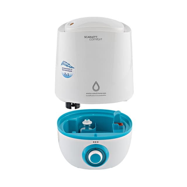 Увлажнитель, Scarlett, SC-AH986M16, Объем 2.3 л, Управление механическое, Площадь 30 м, Расход воды максимальный 300 мл/ч, Автоматическое отключение