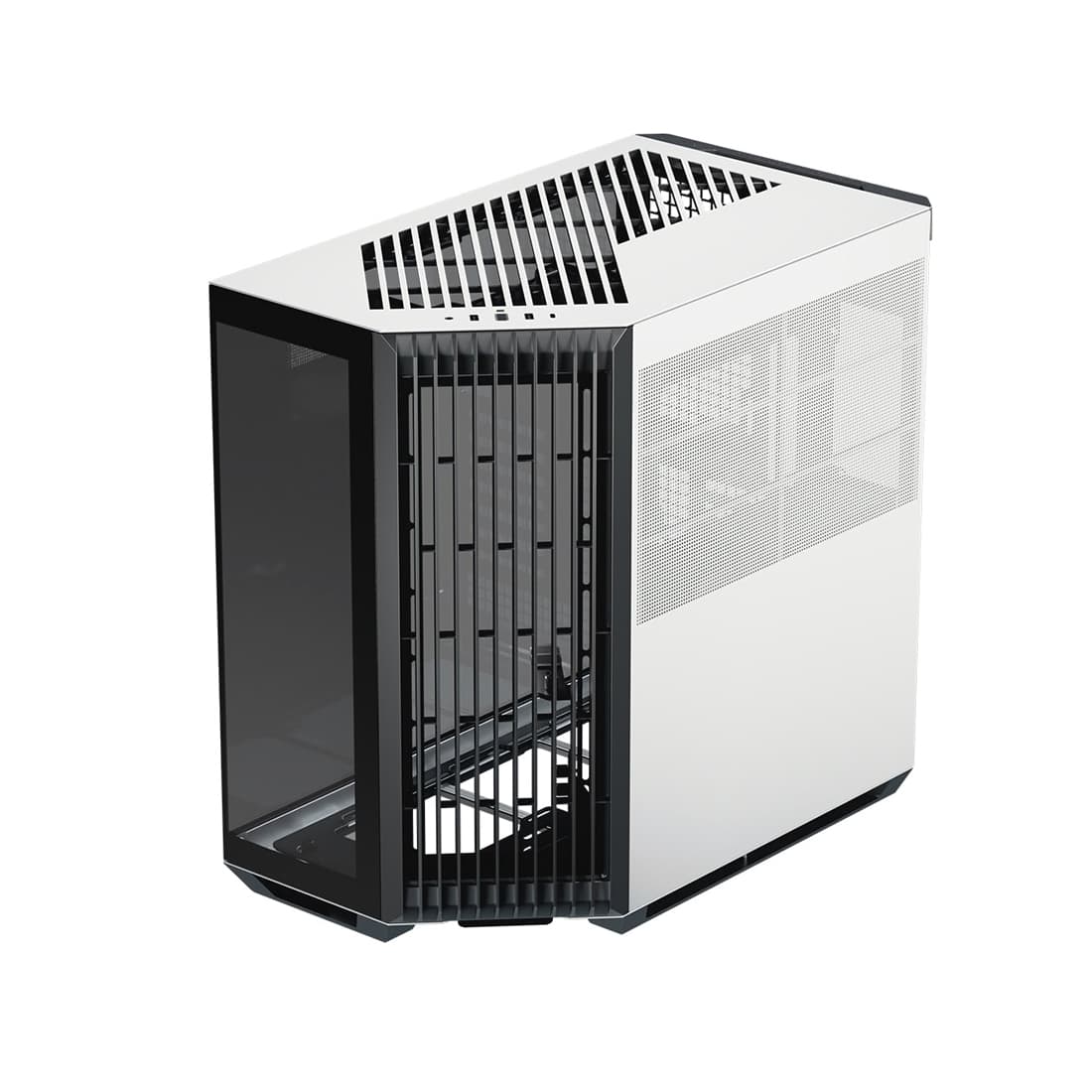 Компьютерный корпус, Aerocool, APNX V1 BW (V1-BW-v1), ATX/Micro ATX, USB 1*Type C/2*3.2, HD-Audio+Mic, Высота процессорного кулера до 170 мм, Длина VGA до 395мм, 2*3.5"/6*2.5", Толщина 0,8мм, 485.5x290x500мм, Без Б/П, Чёрно-белый