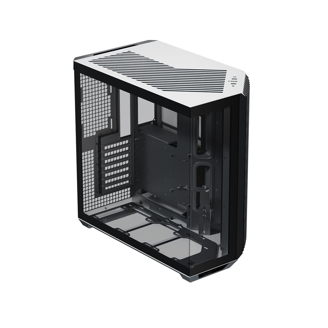 Компьютерный корпус, Aerocool, APNX V1 BW (V1-BW-v1), ATX/Micro ATX, USB 1*Type C/2*3.2, HD-Audio+Mic, Высота процессорного кулера до 170 мм, Длина VGA до 395мм, 2*3.5"/6*2.5", Толщина 0,8мм, 485.5x290x500мм, Без Б/П, Чёрно-белый