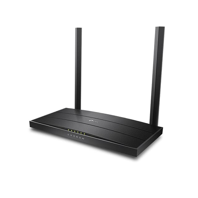 Модем, TP-Link, Archer VR400, 300 Мбит/с (2,4 ГГц) + до 867 Мбит/с (5 ГГц), 3xLAN 10/100/1000 Мбит/с RJ45, 1xLAN/WAN 10/100/1000 Мбит/с (RJ45), 1xRJ11, 1xUSB 2.0, 2 внешие антенны