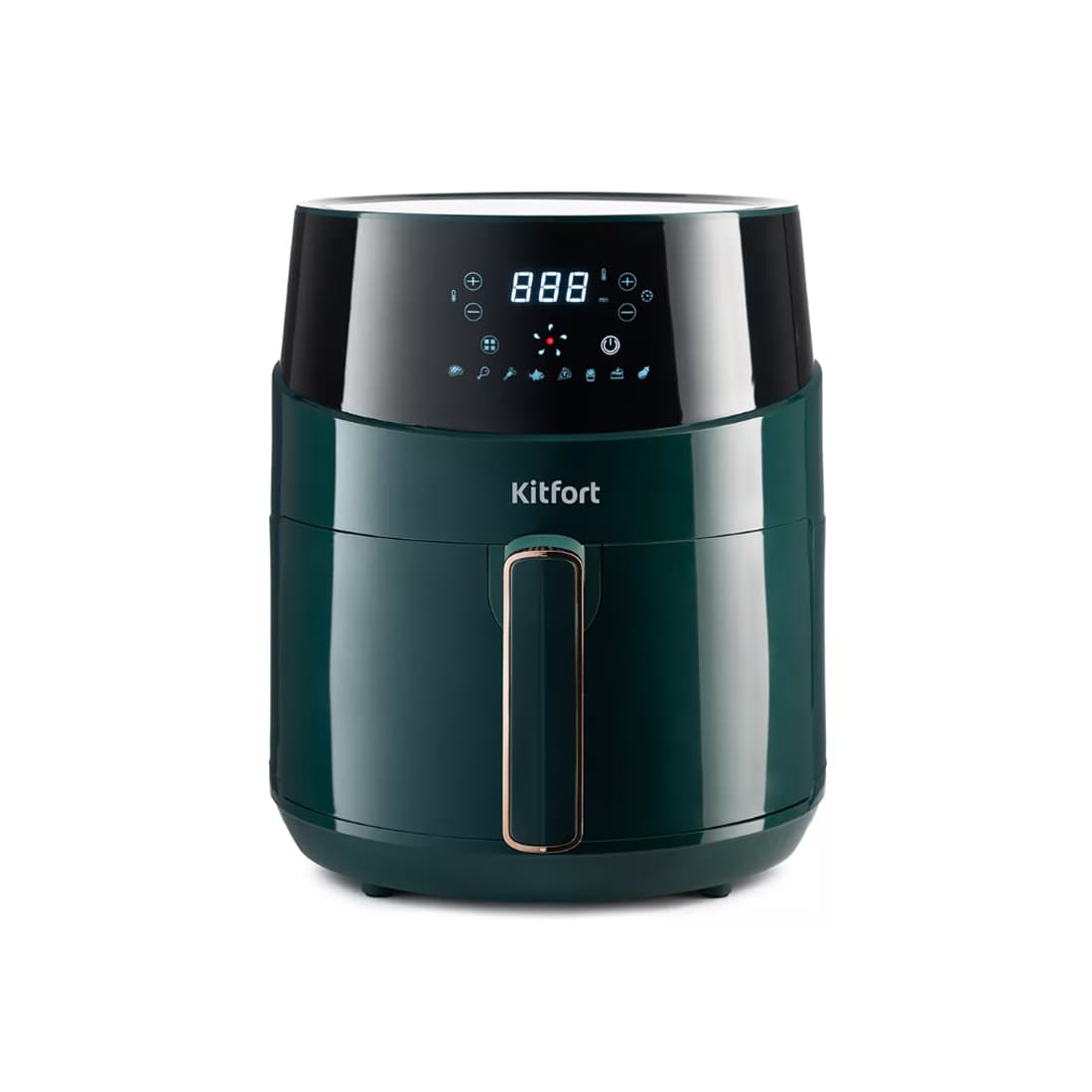Аэрогриль, Kitfort, КТ-2222, Объём 3.3 л, Съемная крышка, Сенсорное управление, 8 автоматических программ, Таймер, Отложенный старт, Зеленый