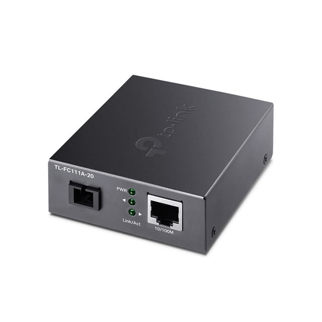 Медиаконвертер, TP-Link, FC111A-20, WDM, с 1 портом 10/100Base-TX и 1 портом 100Base-FX с разъемом SC (ТХ: 1550 нм. RX: 1310 нм) для одномодового оптического кабеля (до 20 км)