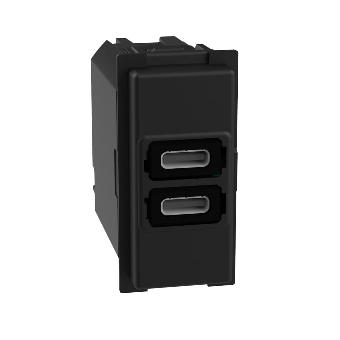 Зарядное устройство, Bticino, K4191CC, Living Now 2 разъёма C/C 15 Вт 3000мА 1 модуль черный