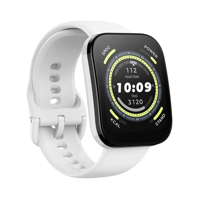 Смарт часы, Amazfit, Bip 5 A2215, Дисплей 1.91" TFT, Разрешение 320х380, Водонепроницаемые (IP68), GPS, GLONASS, Galileo, BDS, Батарея 300 мАч, Вес 26 гр, Кремово-Белый