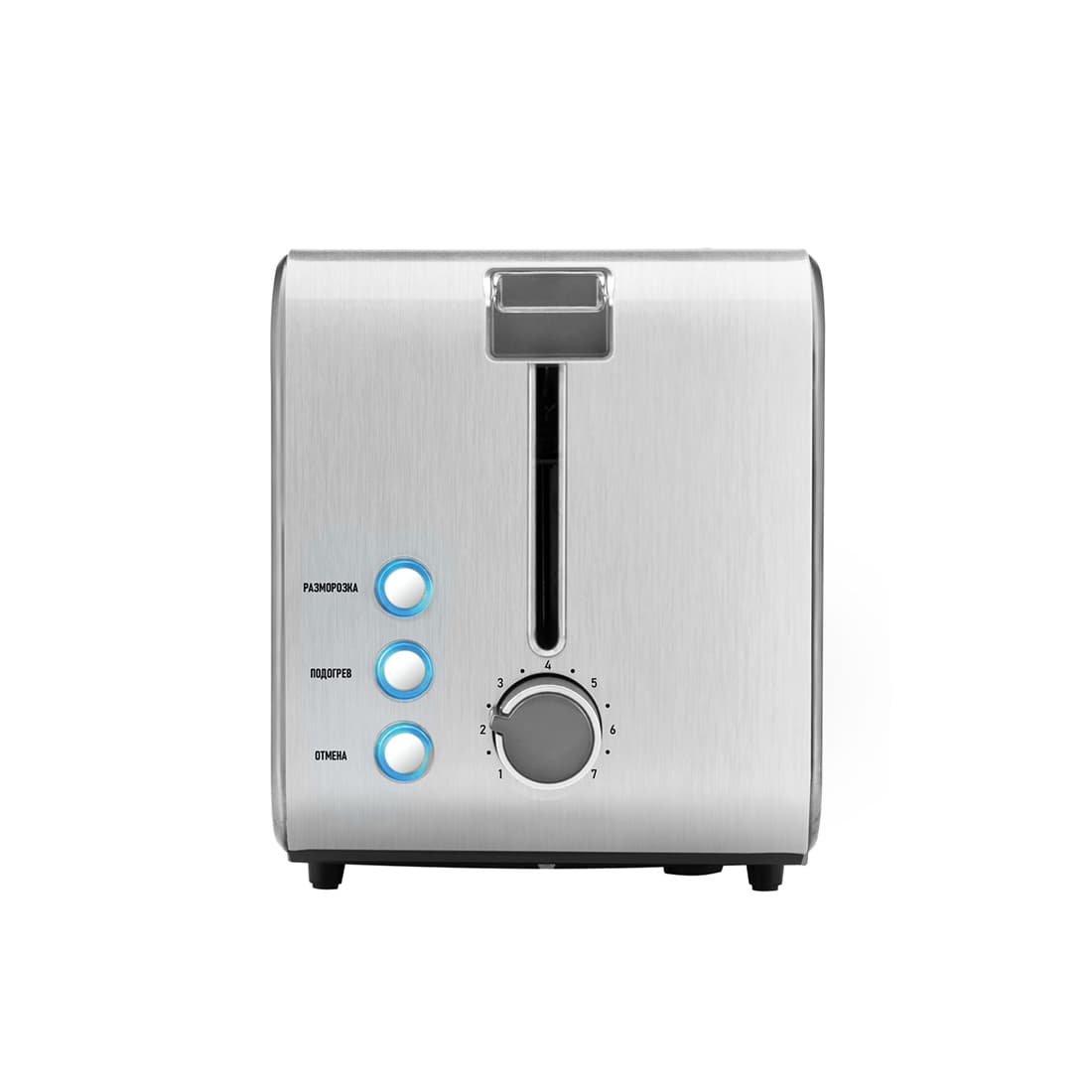 Тостер, Centek, CT-1422, 50W, 7 уровней прожарки, 2 тоста, Поддон, Стоп, Подогрев, Разморозка, Белый