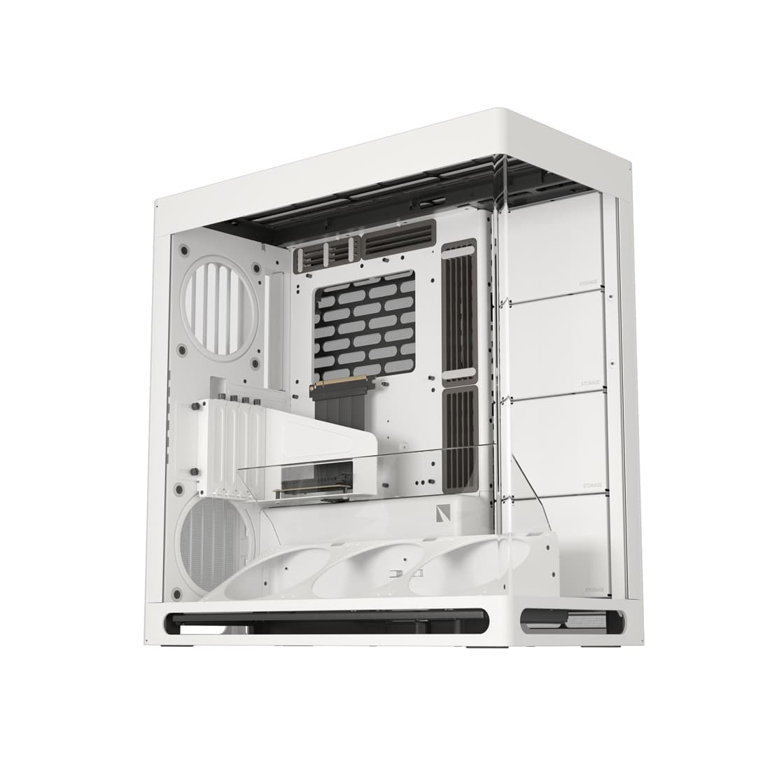 Компьютерный корпус, HAVN, HS 420 VGPU WH (HVN-CA-HS420-07), E-ATX/ATX/Micro ATX, USB 1*Type C/2*3.2, HD-Audio, Высота процессорного кулера до 185 мм, Длина VGA до 470мм, 5*3.5"/5*2.5", Толщина 0,8мм, 541x259,5x547мм, Без Б/П, Белый