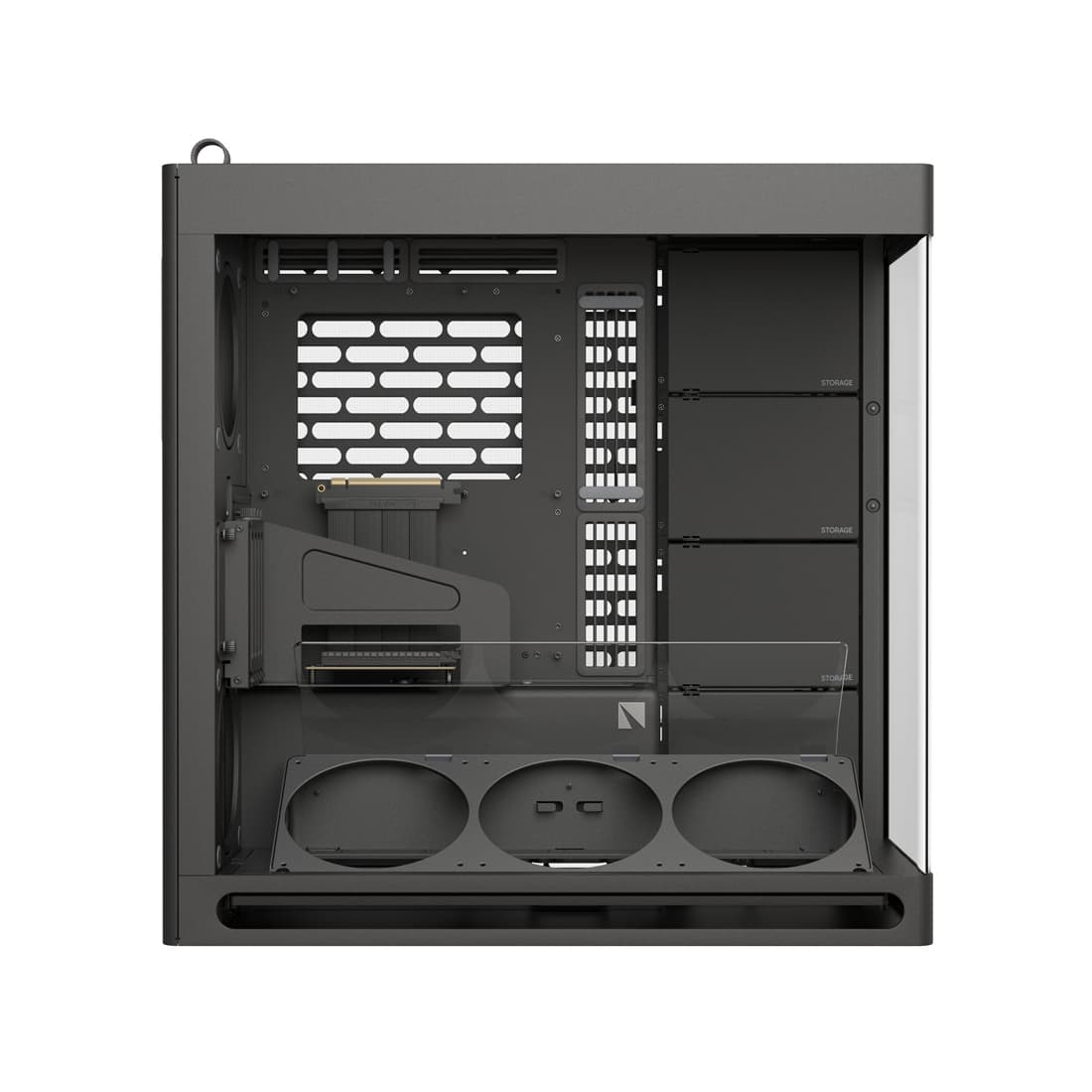Компьютерный корпус, HAVN, HS 420 VGPU BK (HVN-CA-HS420-08), E-ATX/ATX/Micro ATX, USB 1*Type C/2*3.2, HD-Audio, Высота процессорного кулера до 185 мм, Длина VGA до 470мм, 5*3.5"/5*2.5", Толщина 0,8мм, 541x259,5x547мм, Без Б/П, Чёрный