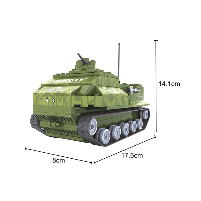 Игровой конструктор, Keyixing, 22408, Армия, Армейский бронетранспортер, 2 минифигурки, 203 детали, Цветная коробка