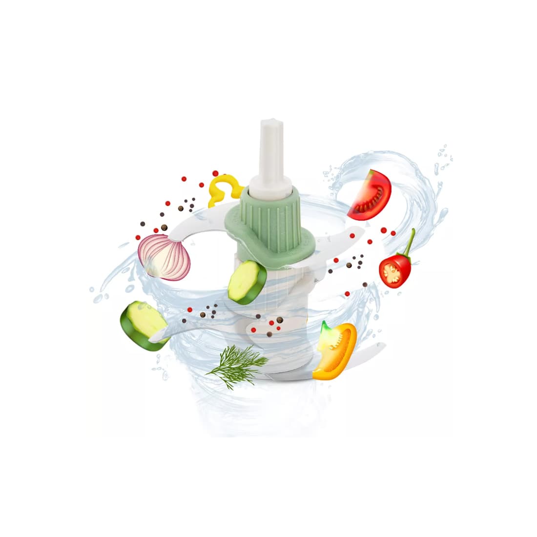 Измельчитель, Kitfort, КТ-1378, Мощность 600 Вт ,Ёмкость чаши 0,6 л ,Размер устройства ,141 х 141 х 270 мм ,Материал чаши пищевой пластик