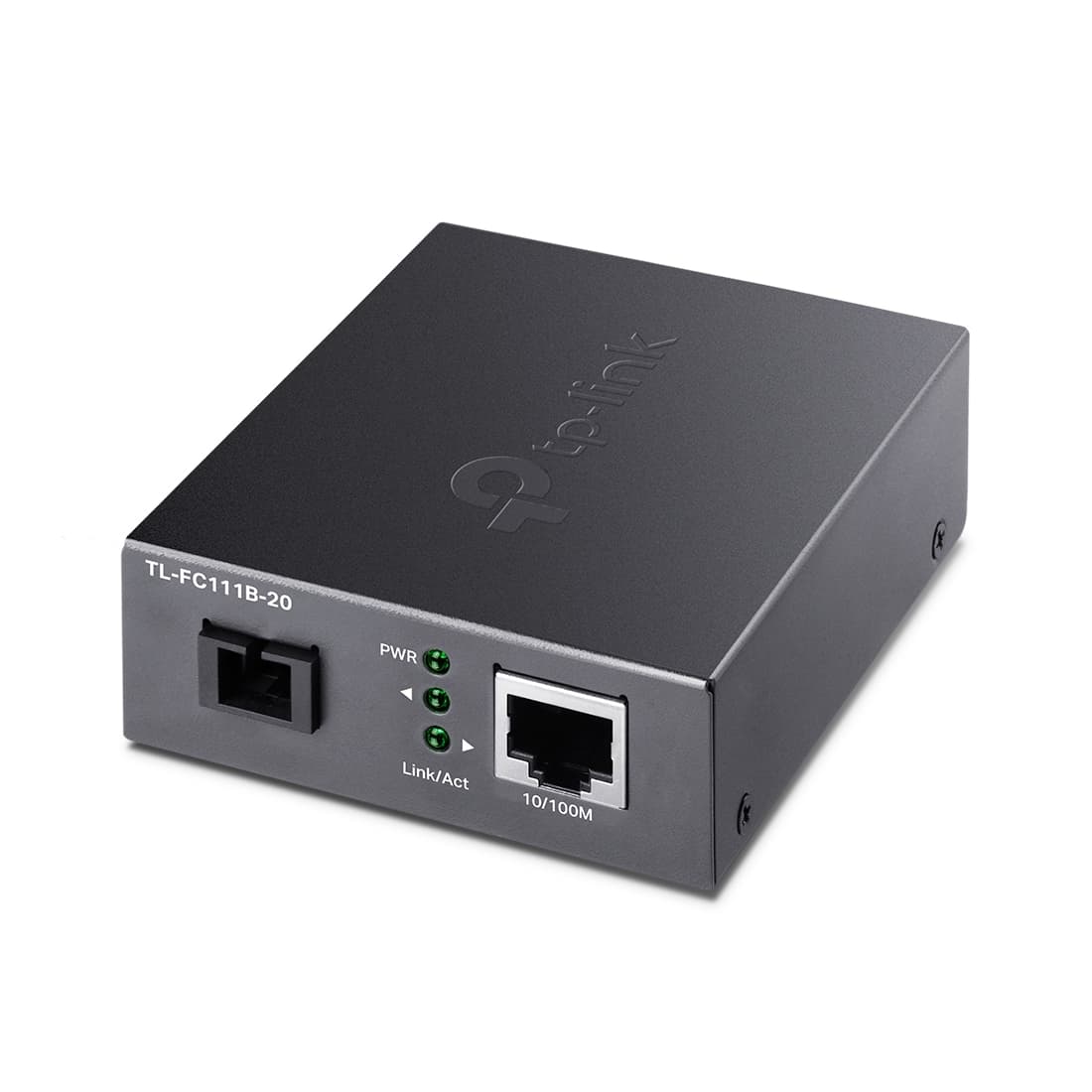 Медиаконвертер, TP-Link, FC111B-20, WDM, с 1 портом 10/100Base-TX и 1 портом 100Base-FX с разъемом SC (ТХ: 1310 нм. RX: 1550 нм) для одномодового оптического кабеля (до 20 км)