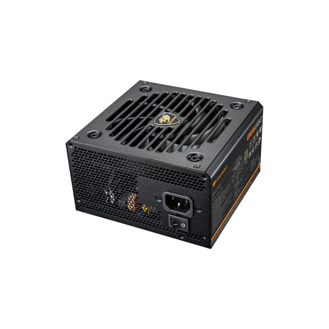 Блок питания, Cougar, GES 750, 750W, ATX 3.1, APFC, GOLD, 20+4 pin, 2*4+4pin, 6*Sata, 2*Molex, 2*PCI-E 6+2 pin, 12V-2X6, Вентилятор 12 см, Кабель питания, Чёрный