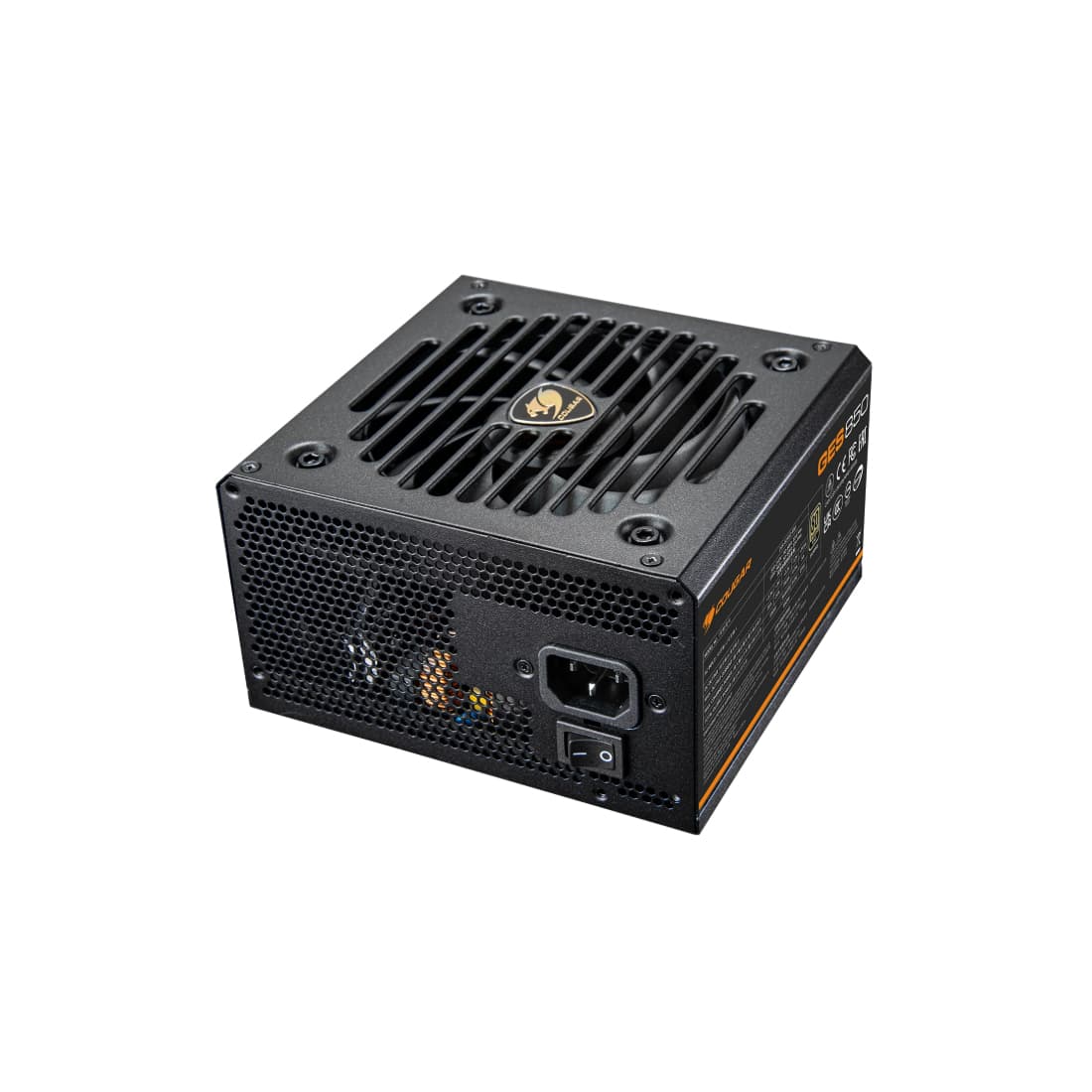 Блок питания, Cougar, GES 850, 850W, ATX 3.1, APFC, GOLD, 20+4 pin, 2*4+4pin, 6*Sata, 2*Molex, 2*PCI-E 6+2 pin, 12V-2X6, Вентилятор 12 см, Кабель питания, Чёрный