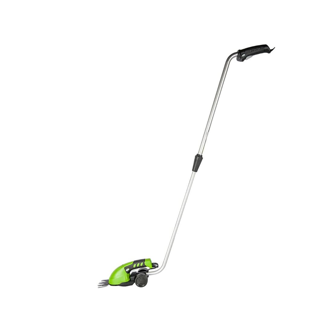 Садовые ножницы аккумуляторные, Greenworks, G72GS(1600807RU), 7,2V со встроенным аккумулятором 2 Aч и телескопической ручкой, Преимущества модели Легкий вес – 0,7 кг., Лезвие с алмазной заточкой для стрижки кустов длиною 16 см и шагом среза 10 мм, Лезвие для стрижки травы шириной 8 см, Чехлы для хранения лезвий, Время автономной работы до 30 мин, Встроенный аккумулятор 7.2V, емкостью 2 Ач., Черный/зелёный