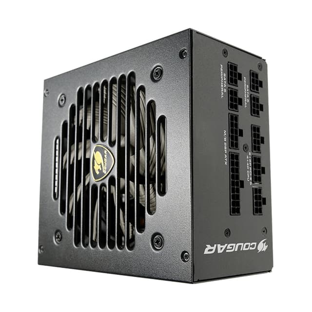 Блок питания, Cougar, GEX650, 650W, ATX, APFC, GOLD, 20+4 pin, 4+4pin, 8*Sata, 6*Molex, 4*PCI-E 6+2 pin, Поддержка Haswell, Вентилятор 12 см, Модульный, Кабель питания, Чёрный