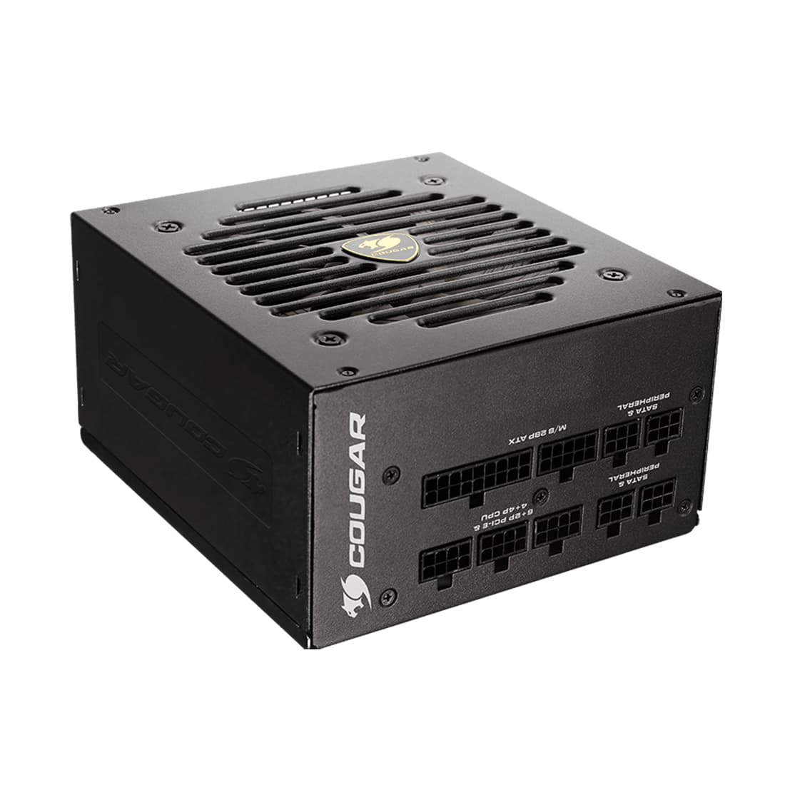 Блок питания, Cougar, GEX650, 650W, ATX, APFC, GOLD, 20+4 pin, 4+4pin, 8*Sata, 6*Molex, 4*PCI-E 6+2 pin, Поддержка Haswell, Вентилятор 12 см, Модульный, Кабель питания, Чёрный