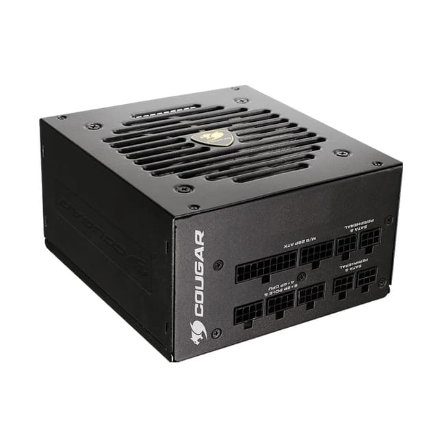 Блок питания, Cougar, GEX650, 650W, ATX, APFC, GOLD, 20+4 pin, 4+4pin, 8*Sata, 6*Molex, 4*PCI-E 6+2 pin, Поддержка Haswell, Вентилятор 12 см, Модульный, Кабель питания, Чёрный