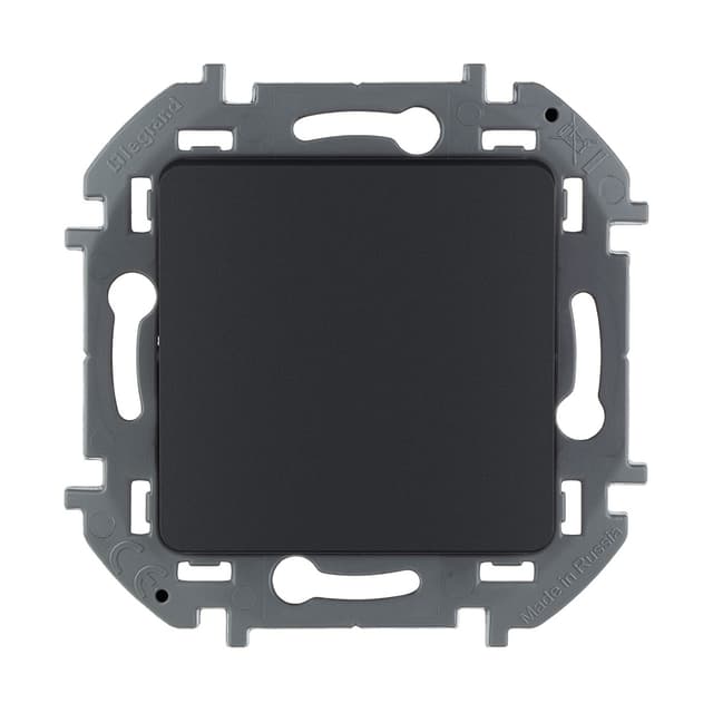 Переключатель одноклавишный, Legrand, 673653, Inspiria 10 AX 250 В антрацит