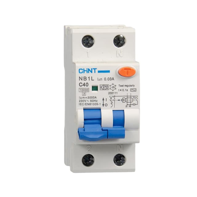 Дифференциальный автомат, CHINT, 203111 NB1L, 1P+N C40 30mA тип AC 10kA (36mm)