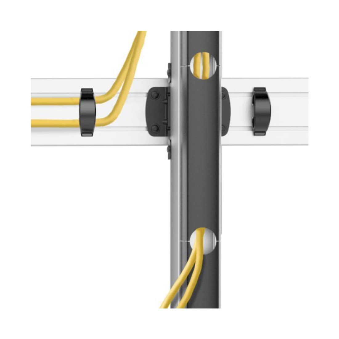 Стойка мобильная для видеостен, Brateck,LVS02-946FW, 45"-50", Макс. нагрузка - 50 кг (каждая), Высота 2735 мм., Угол наклона до +/-2°, Матовый черный