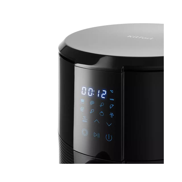 Аэрогриль, Kitfort, КТ-2237, Мощность 1300 Вт, Объём 3 л, Количество программ приготовления 8 , Сенсорное управление, Цвет черный