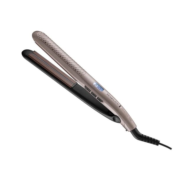 Выпрямитель для волос, Remington, S7972, Плавающие пластины, Керамическое покрытие, Укладка влажные волос, Защита от перегрева, Количество температурных режимов 10 шт, Время нагрева15 сек, Индикация нагрева, Цвет золотистый