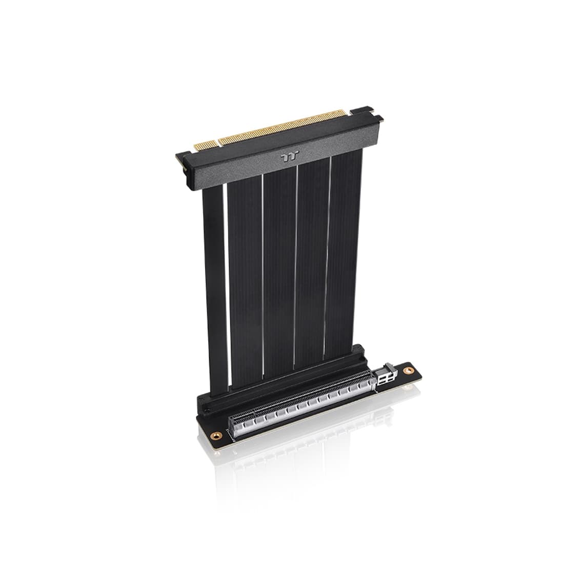 Райзер кабель для видеокарты, Thermaltake, PCI-E 4.0 Dual 90 Degree Riser cable 130мм, AC-071-CO1OTN-C1, Черный