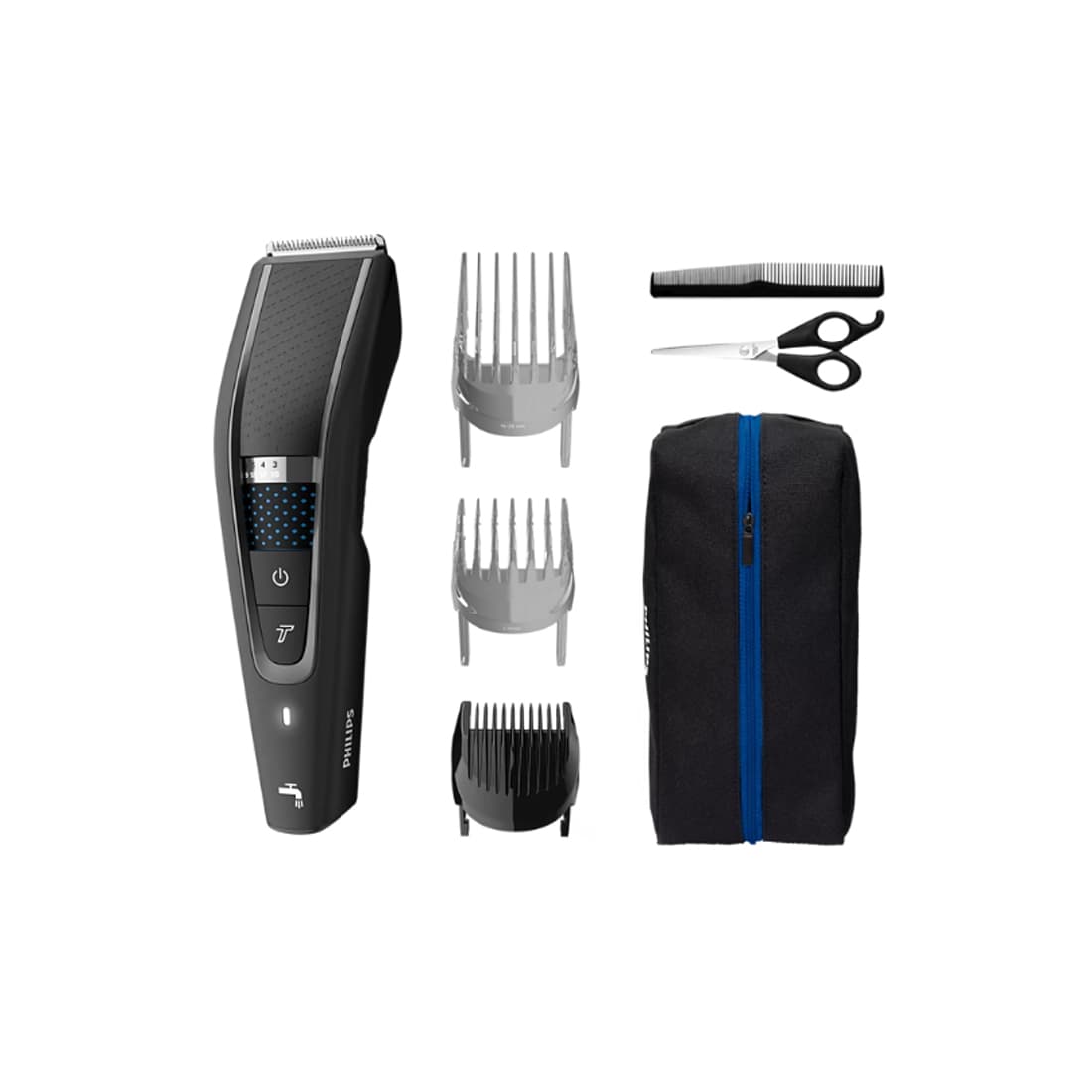 Машинка для стрижки, Philips, Серии 5000 HC5632/15, Роторный тип двигателя, Водонепроницаемость, Турборежим, Цвет черный