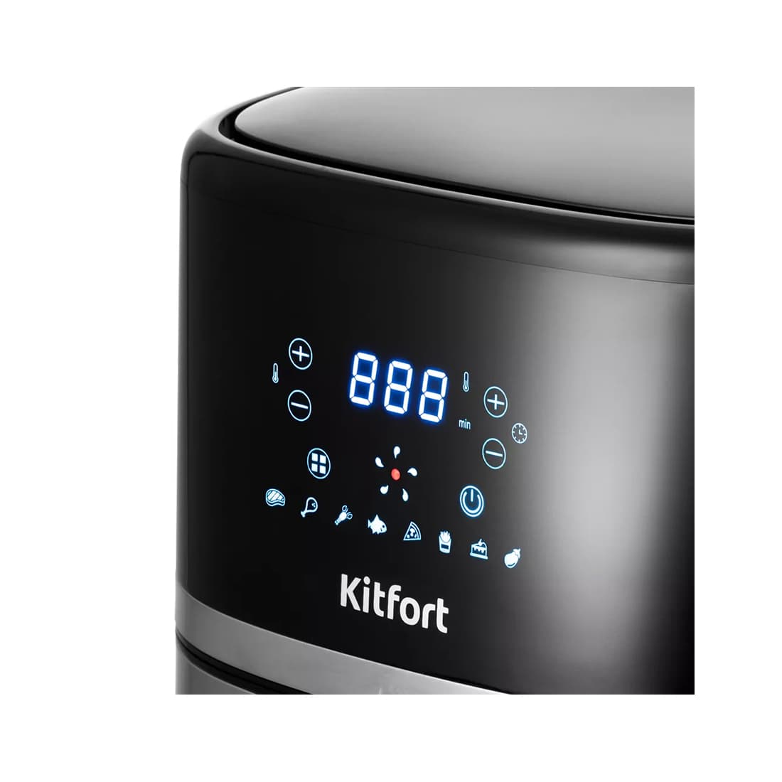 Аэрогриль, Kitfort, КТ-2221, Мощность 1500 Вт, Объем чаши 3.3 л, Материал корпуса пластик, Крышка съемная, Количество автоматических программ 8, Цвет черный