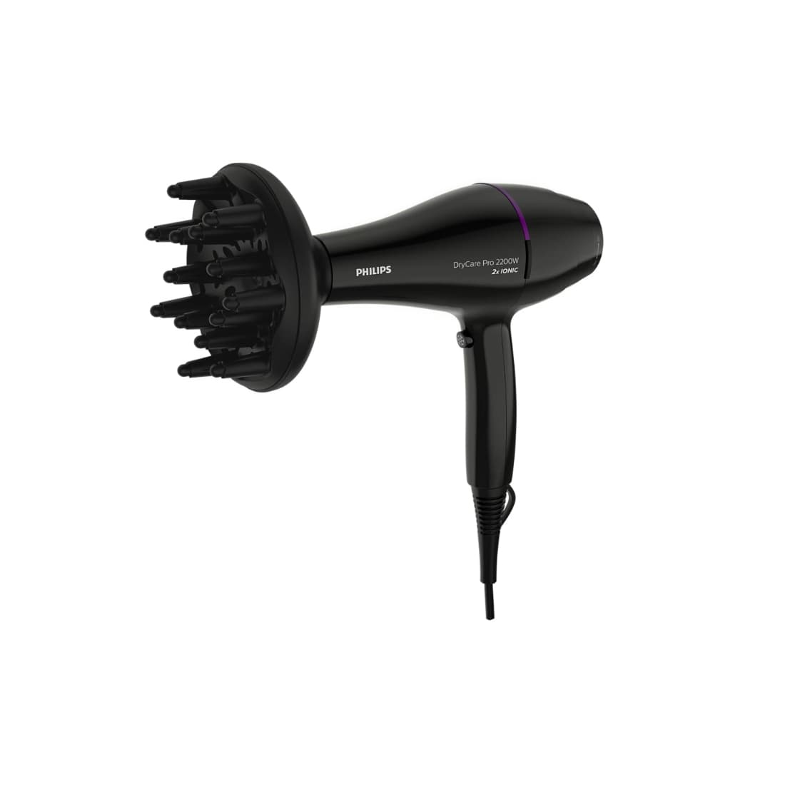 Фен, Philips, DryCare Pro BHD274/00, Мощность 2200 Вт, АС мотор, Ионизация, Подача холодного воздуха, 2 скорости, 3 температурных режима, Цвет черный