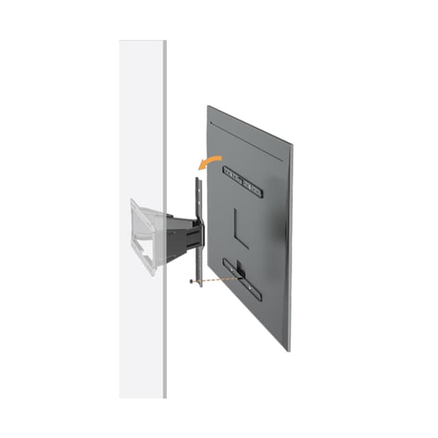 Кронштейн для ТВ и мониторов, Brateck, LPA79-464, Макс. нагрузка - 50 кг, Диагональ экрана от 43" до 90", Угол вращения -30° +30°, Угол наклона -15° +3°, Уровень -3° +3°, Чёрный