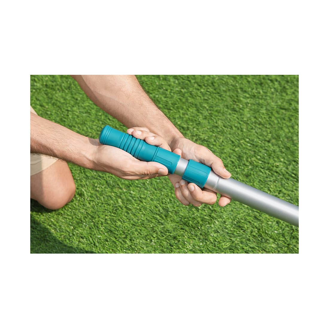 Телескопическая ручка под насадки 360 см, BESTWAY, 58279, Алюминий, Диаметр крепления 30мм, Серебристый, Пакет