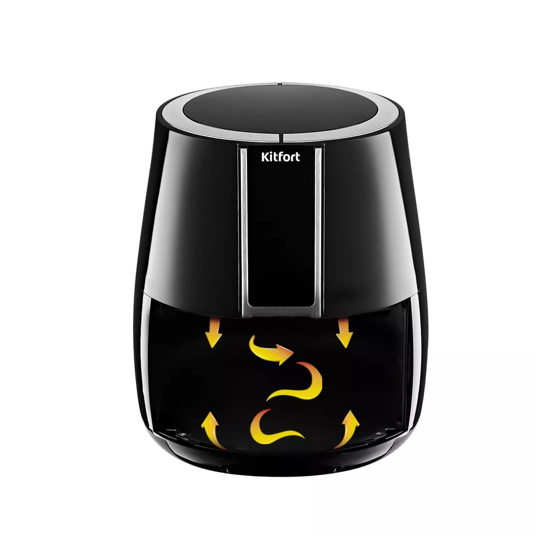 Аэрогриль, Kitfort, КТ-2227, Сенсорное управление, 3.5л, 8 программ, Температура нагрева 70-200°C, Таймер 60 мин, Съемная крышка, Длина шнура 0.9м, Мощность 1500 Вт, Чёрный