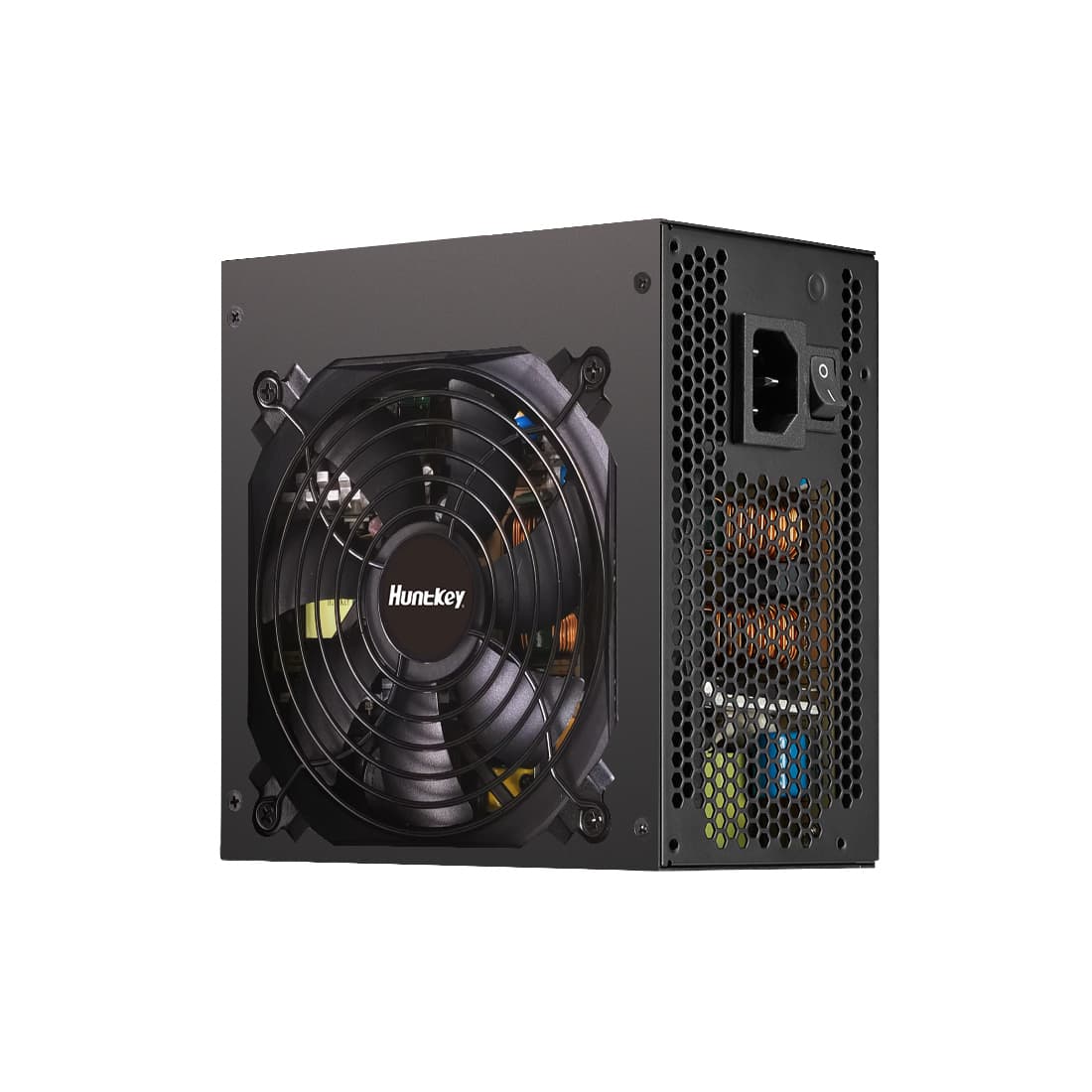 Блок питания, Huntkey, WD650K, 650W, ATX, Gold, APFC, 20+4 pin, 2*4+4pin, 4*Sata, 2*Molex, 2*PCI-E 6+2 pin, Вентилятор 12см, Кабель питания, Чёрный