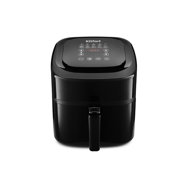Аэрогриль, Kitfort, КТ-2215, Объем 4.5л, 5 программ, Температура 80-200 °C, Сенсорное управление, Таймер, Мощность 1500 Вт, Черный