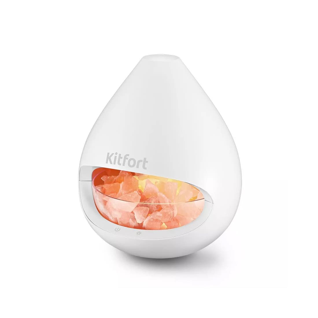Соляная лампа-ароматизатор, Kitfort, KT-2844, Мощность 10 Вт, 5 уровней интенсивности света, Объем 250 мл, Длина кабеля 1.5 м, Белый