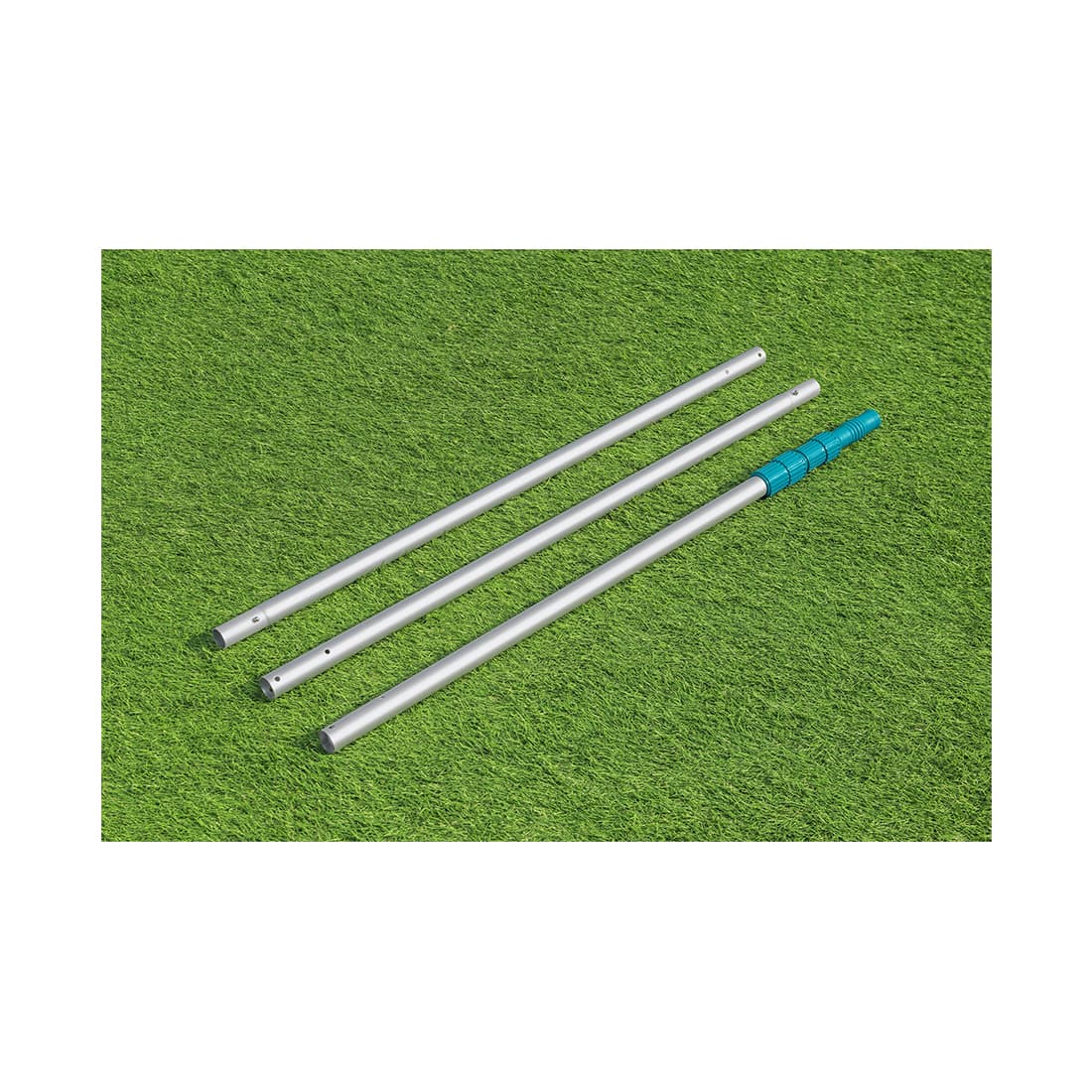 Телескопическая ручка под насадки 457 см, BESTWAY, 58702, Алюминий, Диаметр крепления 30мм, Серебристый, Пакет