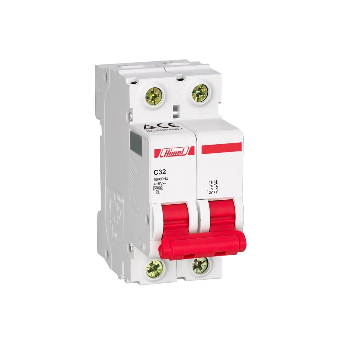 Автоматический выключатель, Himel, HDB3WL2C20, HDB3w 2Р 20А С 4,5кА