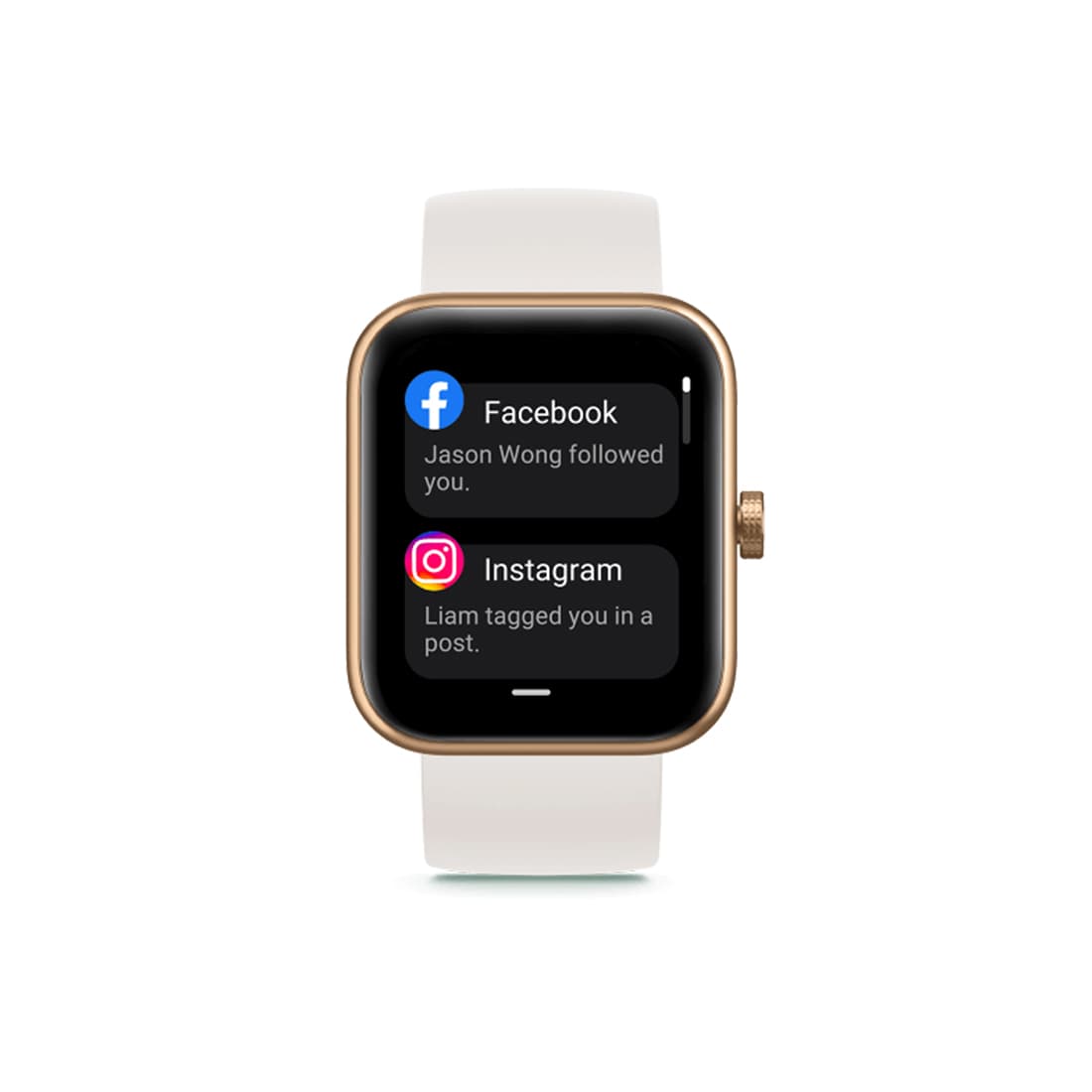 Смарт часы, 70Mai, Maimo WT2105, Сенсорный экран 1,69" TFT-LCD, Вес 24 гр., Водонепроницаемость 5 АТМ, Алюминиевый Сплав, Силиконовый ремешок, G-датчик, Датчик частоты сердечных сокращений PPG, BT5.0 BLE, Батарея 300 мАч, Магнитный способ зарядки, Время работы 10 дней (стандартное использование), 21 день (базовый режим), Android 6.0+, iOS 9.0+, Совместимо с Maimo App, Белый силиконовый ремешок, Rose Gold