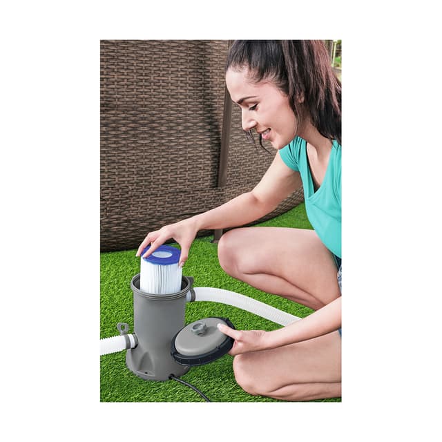 Фильтрующий насос для бассейнов, BESTWAY, 58383, Пластик, 2006 л/час., Серый, Цветная коробка