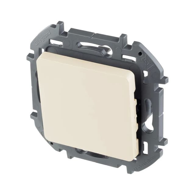 Переключатель одноклавишный, Legrand, 673651, Inspiria с/у 10 А ~250В безвинтовые зажимы слоновая кость