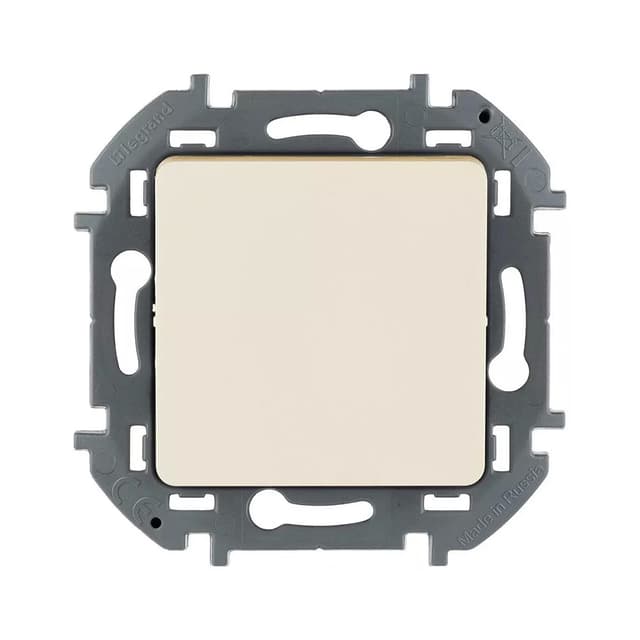 Переключатель одноклавишный, Legrand, 673651, Inspiria с/у 10 А ~250В безвинтовые зажимы слоновая кость
